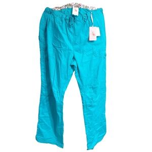 NEW KOI Women's Workwear Scrub Pants, Blue Plus Size 2XL/2XG NWT